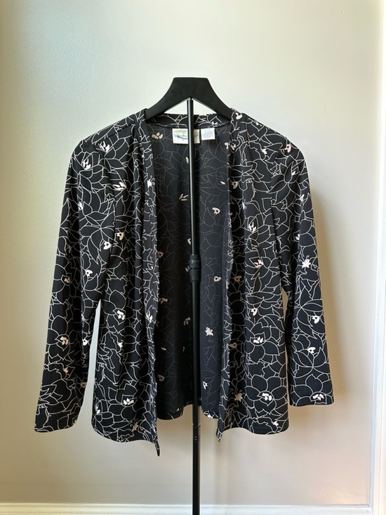 Worthington Jackets & Blazers - Worthington Black Floral Open Blazer